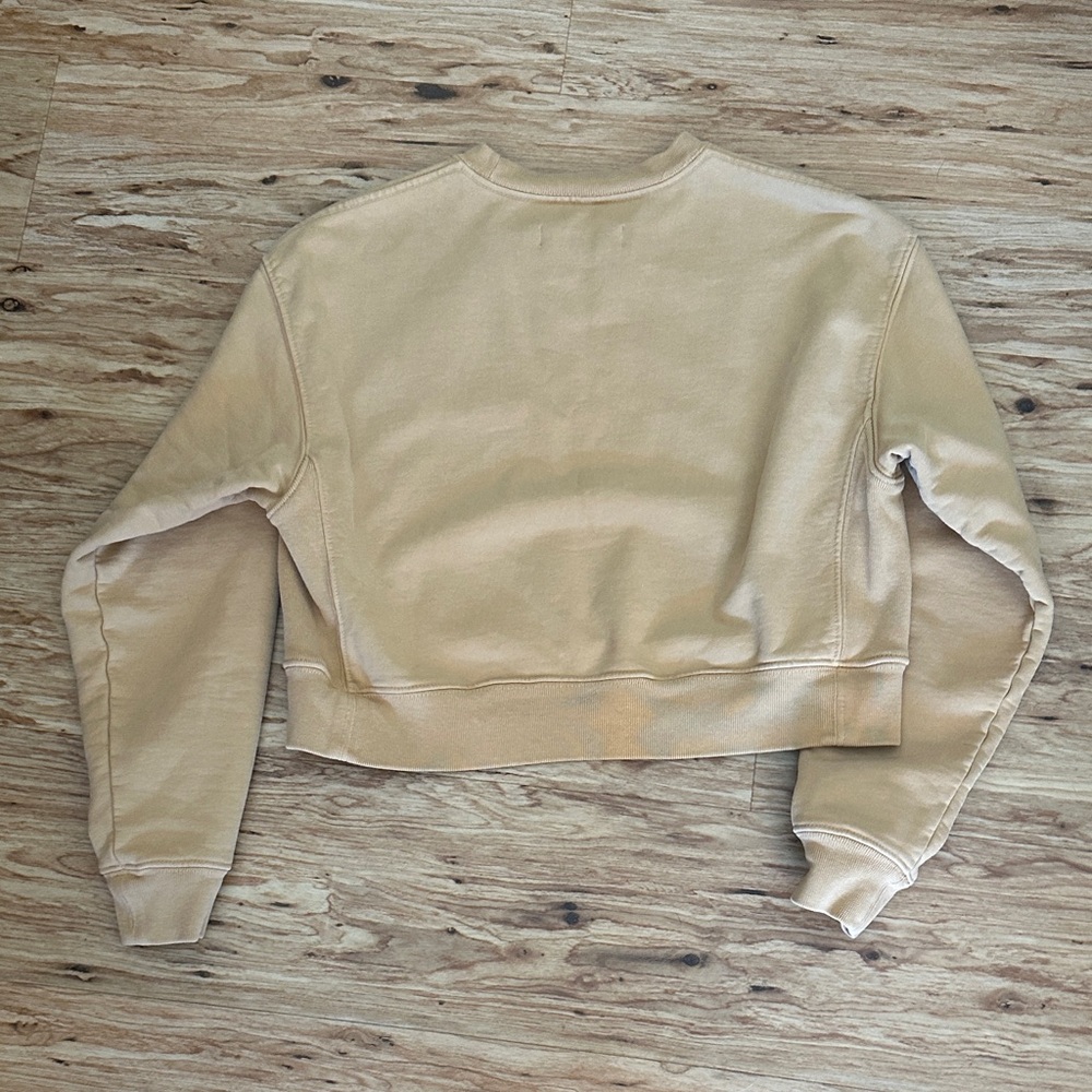Mustard Yellow Crewneck Sweatshirt for Women XS Yellow Label - Picture 4 of 5